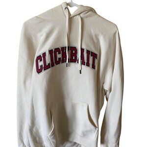 White Clickbait Hoodie David Dobrik Size XL